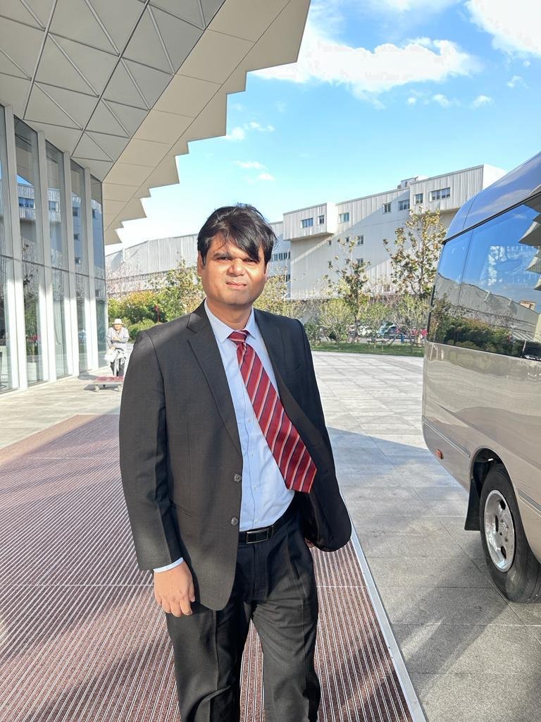 At a business conference venue