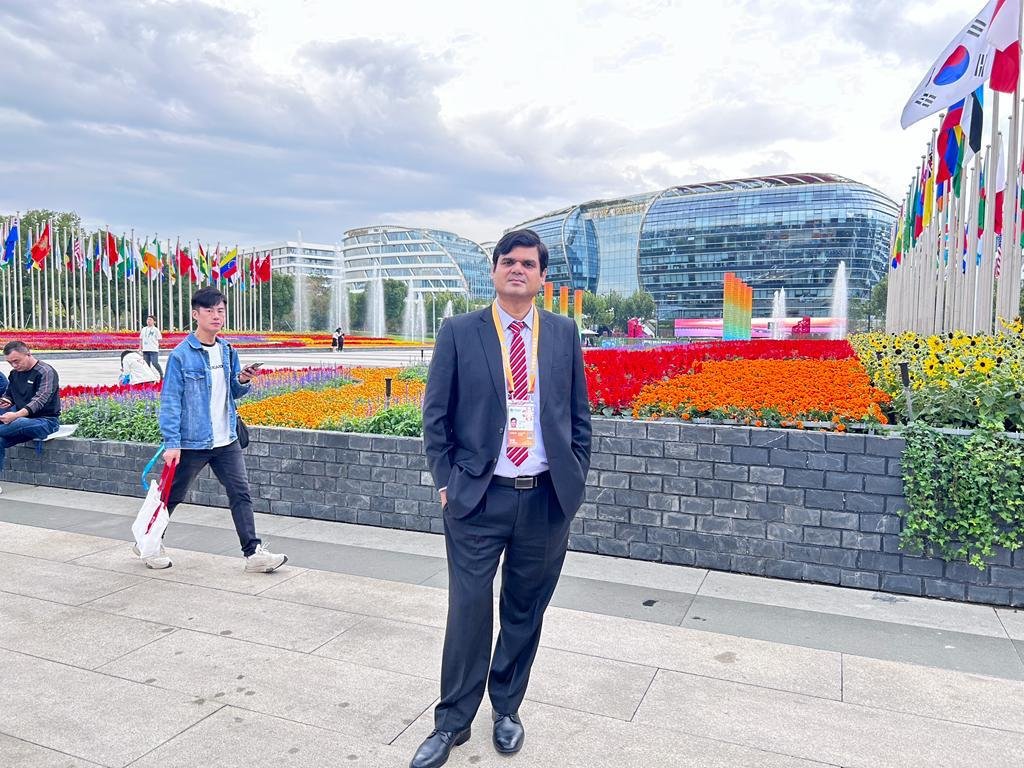 At an international trade forum